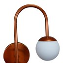 Ver imagem 3 de Arandela Retrô Senna Cobre Globo Vidro Branco Leitoso + Lâmpada Led G9 5w 3000k Bivolt
