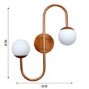 Ver imagem 2 de Arandela Retrô Senna Cobre Globo Vidro Branco Leitoso + Lâmpada Led G9 5w 3000k Bivolt