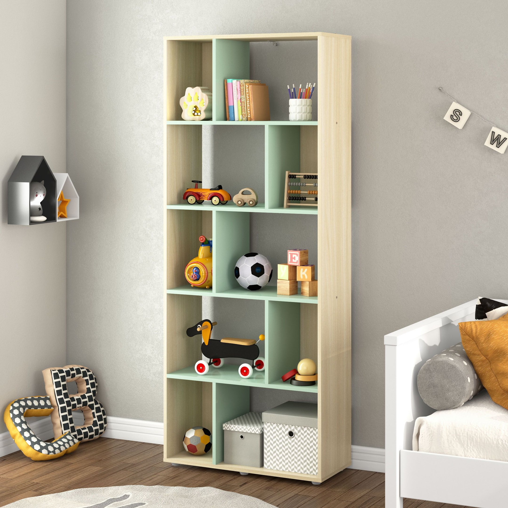 Estante Infantil  Multifuncional 10 nichos  Bella Casatema