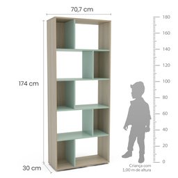 Estante Infantil  Multifuncional 10 nichos  Bella Casatema - 9