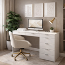 Ver imagem 1 de Escrivaninha Mesa Escritório 120cm 7 Gavetas Columbus Yescasa