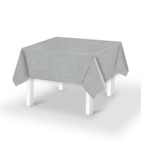Toalha de Mesa Flanelada Quadrada 138x138cm:cinza