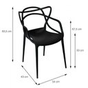 Ver imagem 7 de Conjunto Mesa Jantar 4 Cadeiras Industrial Aço Allegra PP Preto Yescasa Natura