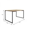 Conjunto Mesa Jantar 4 Cadeiras Industrial Aço Allegra PP Preta Espresso Móveis - 6