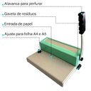 Ver imagem 1 de Perfuradora Encadernadora Disco Furo Cogumelo 12 Furos 20FLS