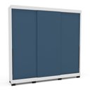 Ver imagem 2 de Guarda-Roupa Casal 3 Portas Correr Madrid Azul/Branco