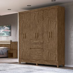 Guarda Roupa 7 Portas New Mafra Castanho Wood 897331 Moval - 2