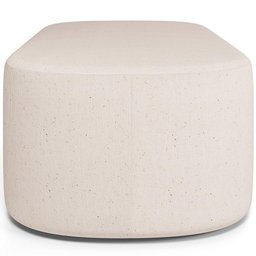 Puff Decorativo Orgânico para Living Quarto 140cm Doha W01 Linho Cru - Lyam Decor - 4