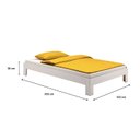 Ver imagem 3 de Cama Solteirão Madeira Maciça com Estrado Thomas Branco