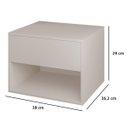 Ver imagem 6 de Mesa de Cabeceira Suspensa Branca Quarto Mdp - Gaveta