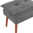 Ver imagem 5 de Puff Puf Opall Pes Palito 55x40cm Suede Cinza Escuro MPassos