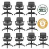 Kit 10 Cadeiras Escritório Diretor Ergonômica NR17 Tela Mesh Brizza - 6