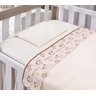 Jogo de Lençol de Berço Americano para Bebê Menina 3 Peças 100% Algodão: Rosa-animais Balão - 3