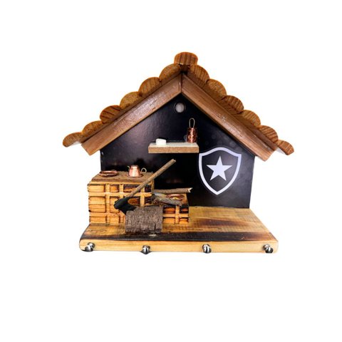 Porta Chaves de Parede em Madeira Rústica Botafogo