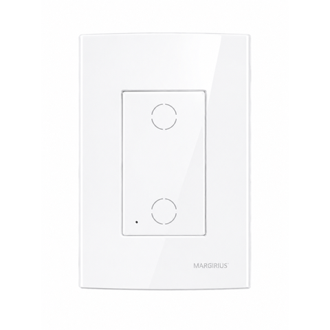 Interruptor Inteligente Touch 2 Teclas 4x2" Branco Sleek Margirius Cor:Branco