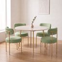 Ver imagem 1 de Cadeira Sala de Jantar Margara Kit 4 Aço Dourado Napoli D03 - D'Rossi