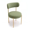 Ver imagem 5 de Cadeira Sala de Jantar Margara Kit 4 Aço Dourado Napoli D03 - D'Rossi