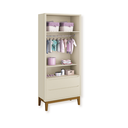 Ver imagem 3 de Quarto de Bebê Berço Evolution + Guarda Roupa Classic + Cômoda 3 Gavetas Classic Areia Fosco