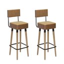 Ver imagem 4 de Conjunto Mesa Bistrô e 2 Banquetas Barcelona Salaone Marrom/Preto