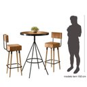 Ver imagem 6 de Conjunto Mesa Bistrô e 2 Banquetas Barcelona Salaone Marrom/Preto