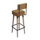Ver imagem 5 de Conjunto Mesa Bistrô e 2 Banquetas Barcelona Salaone Marrom/Preto