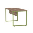 Ver imagem 7 de Escrivaninha Mesa Escritório X 150cm Industrial Walnut e Verde Miró Marrom