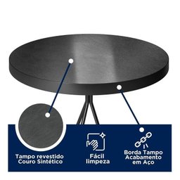 Conjunto Mesa Bistrô e 2 Banquetas Barcelona Salaone - 9
