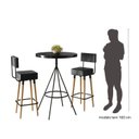 Ver imagem 6 de Conjunto Mesa Bistrô e 2 Banquetas Barcelona Salaone Preto/Marrom