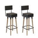Ver imagem 4 de Conjunto Mesa Bistrô e 2 Banquetas Barcelona Salaone Preto/Marrom