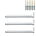 Ver imagem 1 de Kit 3 Cabideiros Rt para Roupas 40cm Arara de Parede Aço Resistente Branco