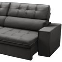 Ver imagem 6 de Sofá 3 Lugares Retrátil Reclinável Chaise Esquerdo 243cm Solin F04 Veludo Grafite - Lyam Decor