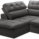 Ver imagem 5 de Sofá 3 Lugares Retrátil Reclinável Chaise Esquerdo 243cm Solin F04 Veludo Grafite - Lyam Decor