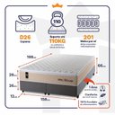 Ver imagem 3 de Cama Box Queen Alford com Colchão Molas Ensacadas 158x198x66 Cinza