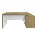 Ver mais imagens de Escrivaninha Mesa Escritório em L Diretor 1 Porta 2 Nichos com Armário Baixo Tamburato Toq Espresso Móveis