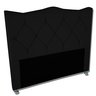 Cabeceira de solteiro para quarto Pilar 100 cm Preto -Anchar Estofados - 1