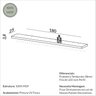 Prateleira Reta 180cm com Fita de LED TB185F - 3