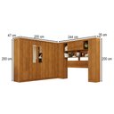 Ver imagem 4 de Guarda-Roupa Casal Modulado Pandora 11 Portas 2 Gavetas com Espelho Cinamomo - Pnr Móveis
