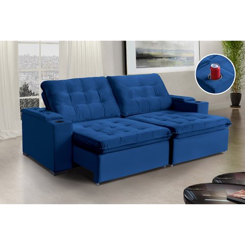 Sofá Londres 5 Lugares 2,70cm- de Casa Décor Estofados