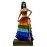 Escultura Cigana Sete Saias Colorida 25 Cm Resina - 1