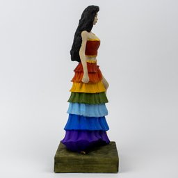 Escultura Cigana Sete Saias Colorida 25 Cm Resina - 3