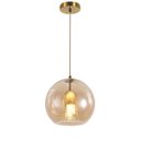 Ver imagem 1 de Pendente Ambar Vidro 20cm 1e27