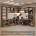 Ver imagem 5 de Armário de Cozinha Completa 549cm Rustic/preto Glamy Madesa 01 Rustic/preto