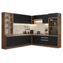 Ver imagem 2 de Armário de Cozinha Completa 549cm Rustic/preto Glamy Madesa 01 Rustic/preto