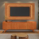 Ver imagem 2 de Painel Grecia e Rack Grecia 1,80m com Led Tv 58":naturalle