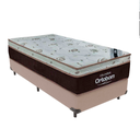 Ver imagem 1 de Cama Box Solteiro Bege e Colchão Sleep King Molas Ensacadas Ortobom
