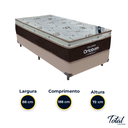 Ver imagem 3 de Cama Box Solteiro Bege e Colchão Sleep King Molas Ensacadas Ortobom