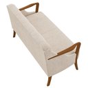 Ver imagem 6 de Poltrona Namoradeira 2 Lugares 135cm Capitonê Lapa M22 Linho Cru Liso - Mpozenato