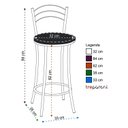 Ver imagem 2 de Kit 2 Banquetas Cromadas Bc26-b A105