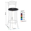 Ver imagem 2 de Kit 2 Banquetas Cromadas Bc26-b A105