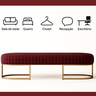 Recamier Glow 110cm Puff Moderno Premium Sala e Quarto:bordo - 6